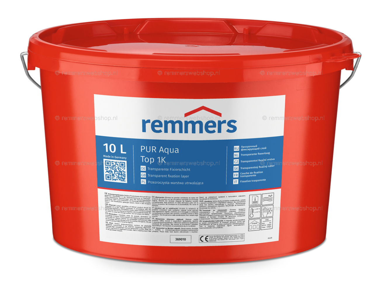 PUR Aqua Top 1K glanzende transparante sealer voor instrooivlokken en kunstharsvloeren van Remmers