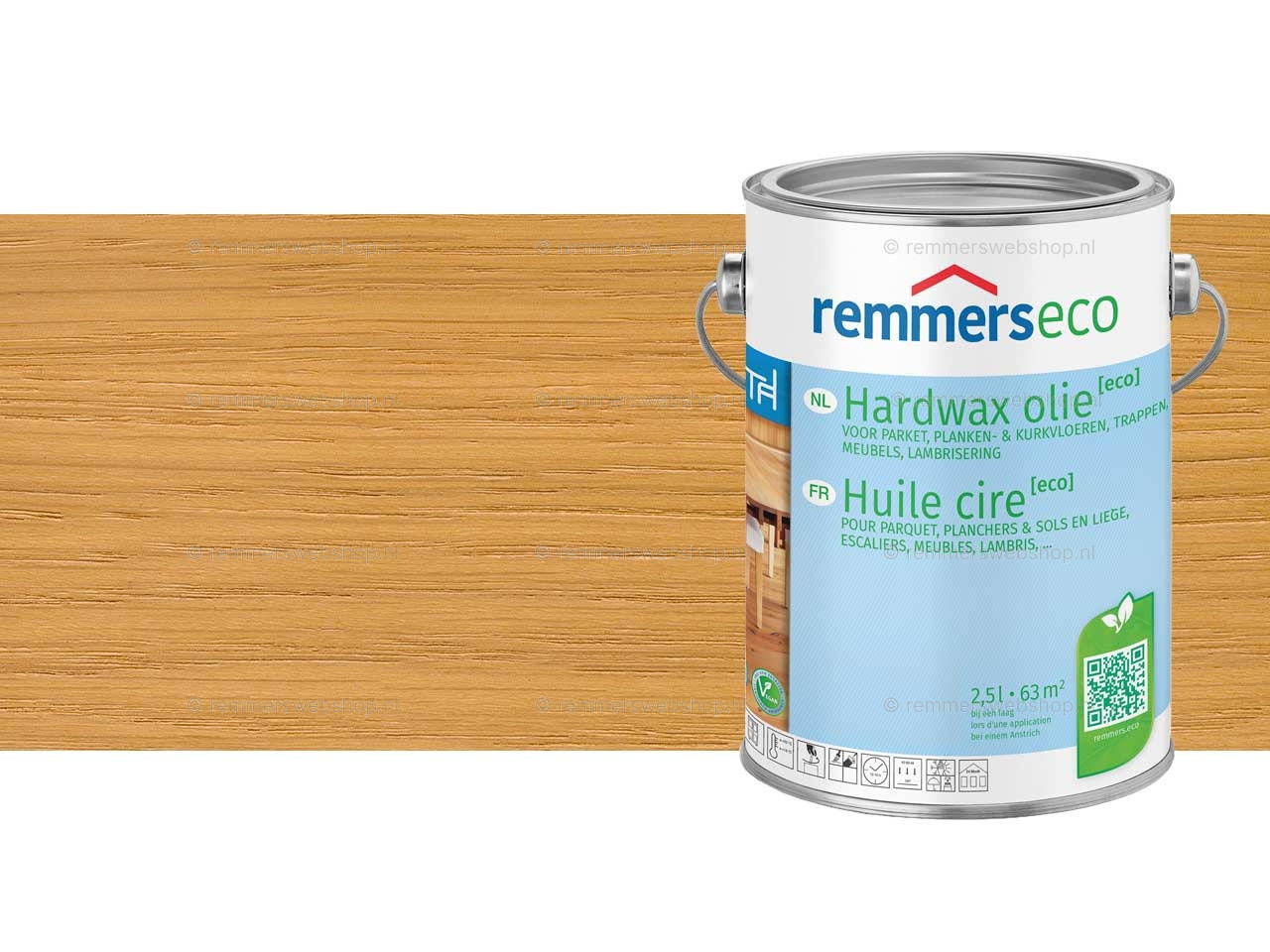 Remmers Hardwax Olie Eco voor houten vloeren en meubels, zorgt voor een natuurlijke uitstraling met robuuste, vuilwerende bescherming