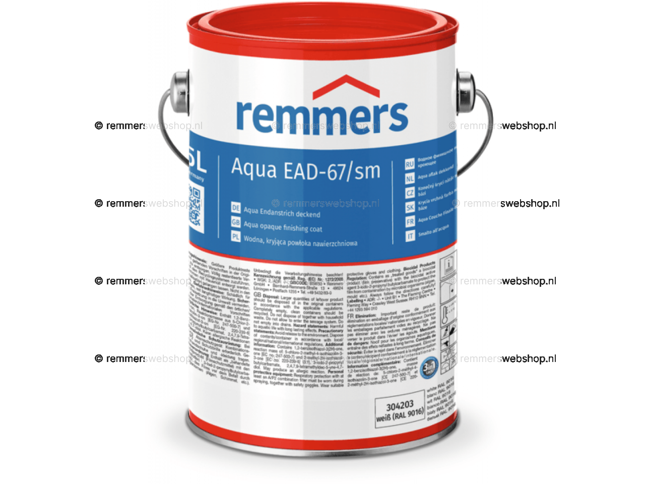 Aqua EAD-67/sm Aflak dekkend RAL kleuren
