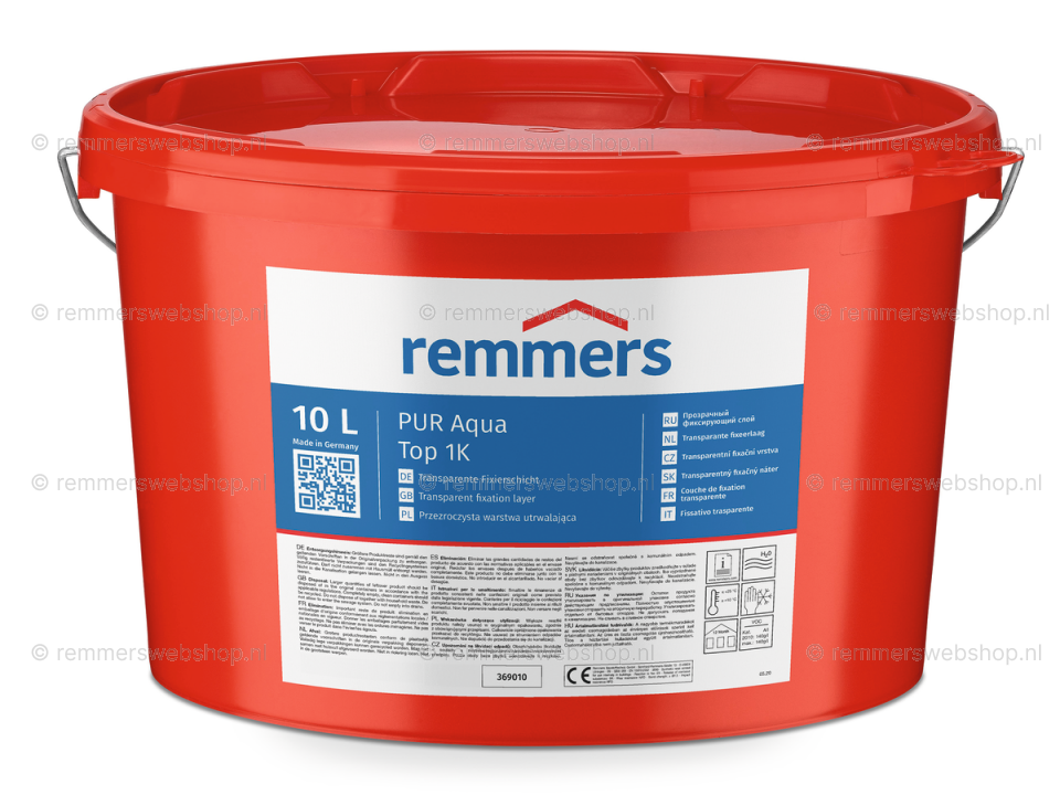 PUR Aqua Top 1K glanzende transparante sealer voor instrooivlokken en kunstharsvloeren van Remmers