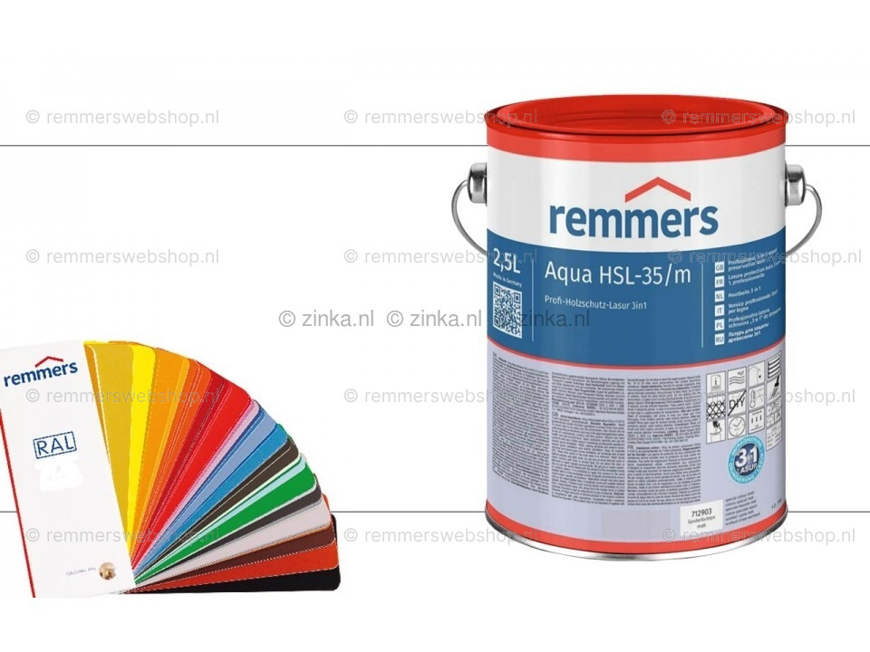 Aqua HSL-35/m RAL kleuren-750 ml