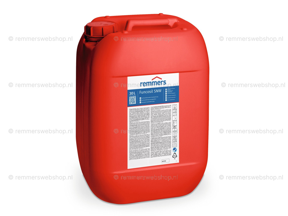 Funcosil SNW impregneermiddel 30 liter verpakking Remmers PFAS vrij waterafstotend gevelbescherming