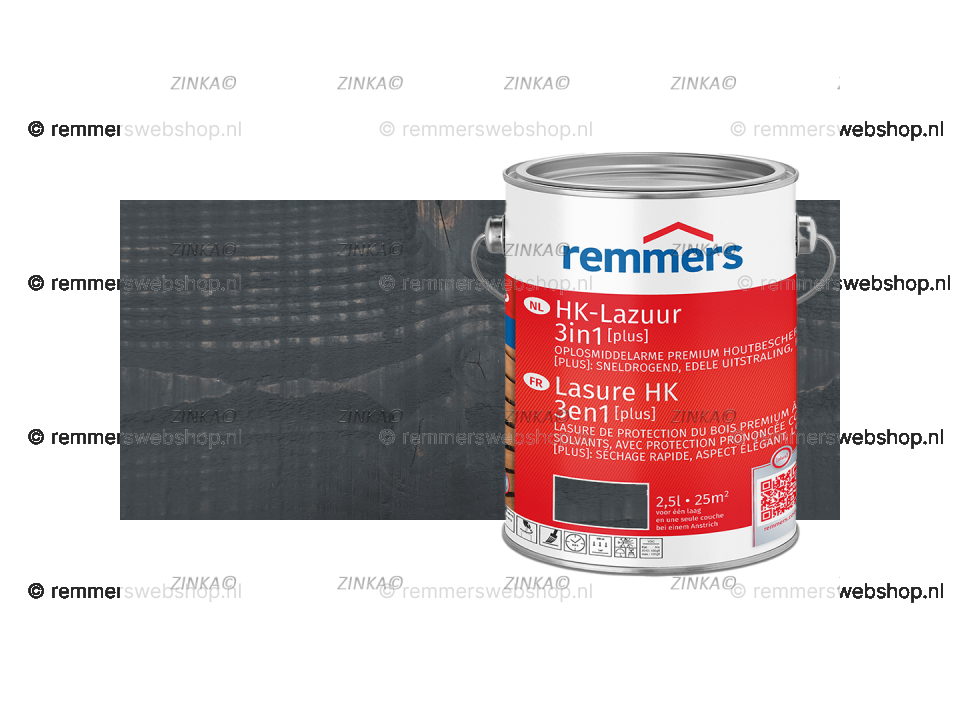 HK Lazuur 3in1 plus antracietgrijs FT20928 2.5 liter
