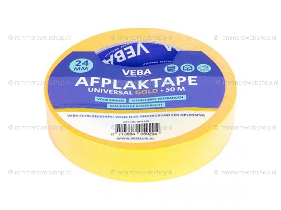Afplaktape universal gold 24mm ZK 76
