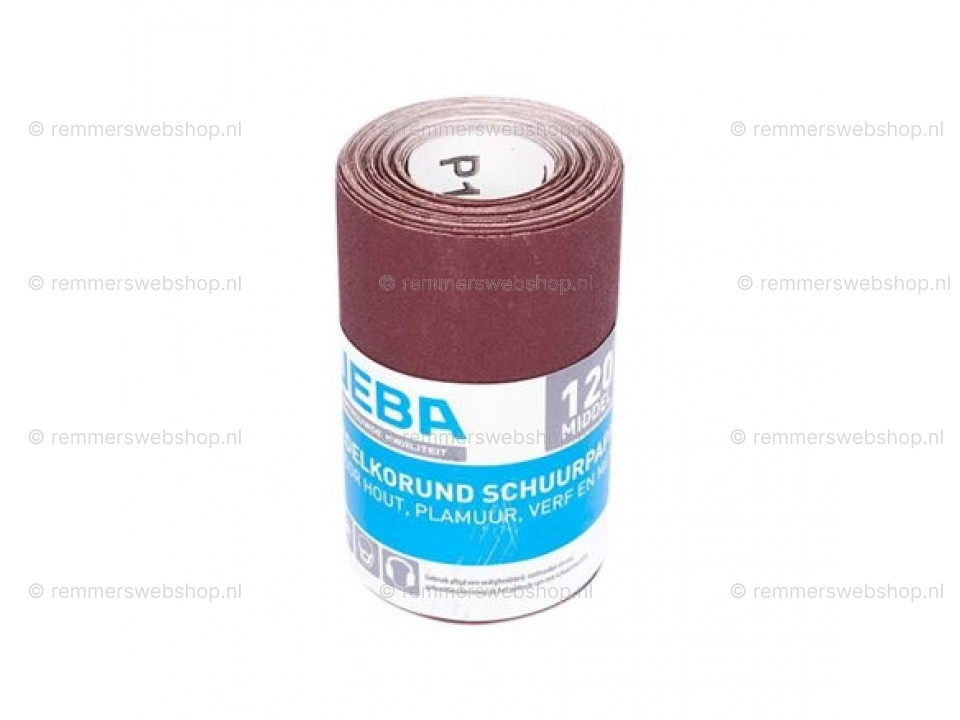 Schuurpapier op rol 4,5 meter korrel P120 ZK 78