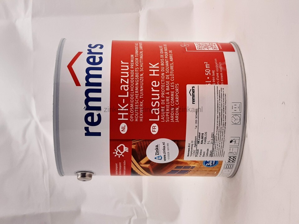 HK Lazuur - magazijn verkoop - Turkooisgroen RAL 6016 5 liter 