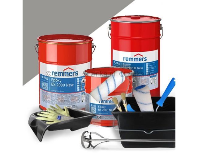 complete set garagevloercoating Zilvergrijs RAL 7001