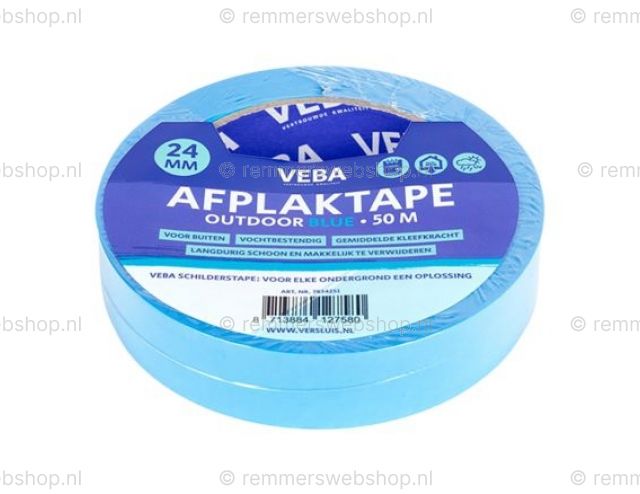 Afplaktape outdoor blue 24mm ZK 75