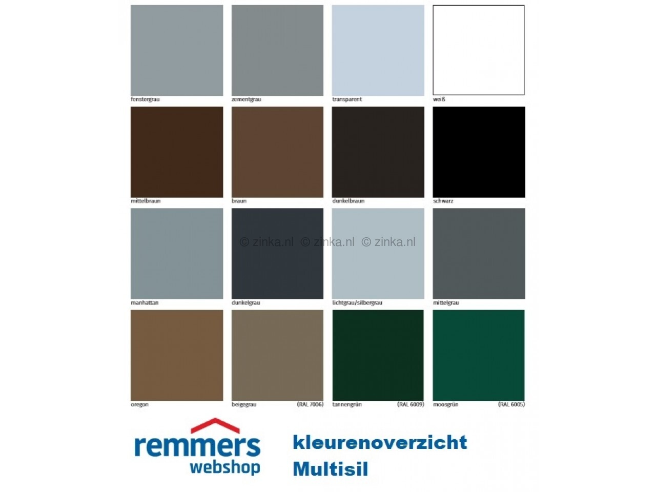 Multisil kleuren