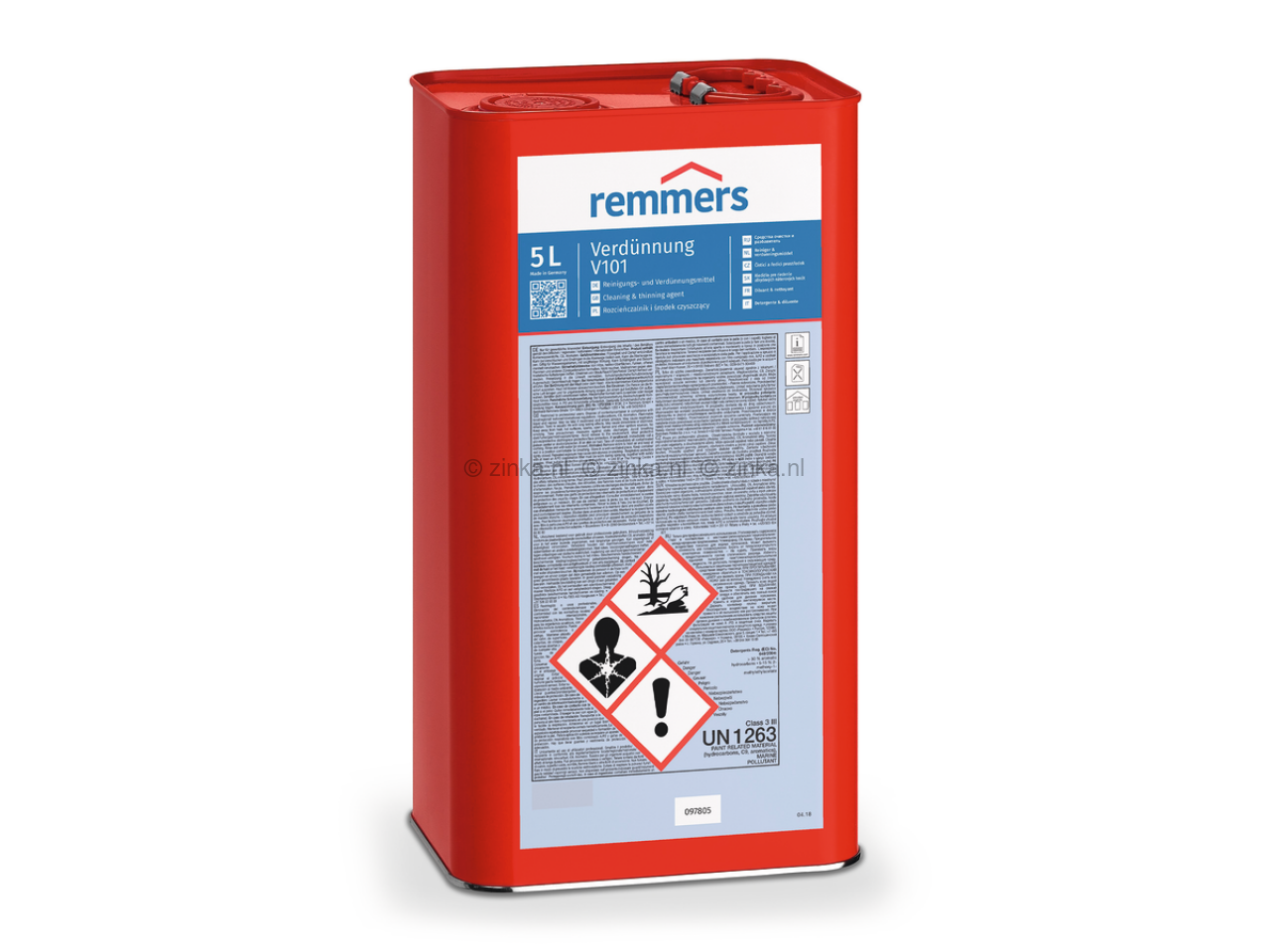 Fles Verdunning V 101 – krachtige verdunner en reiniger voor epoxy en kunstharsen.