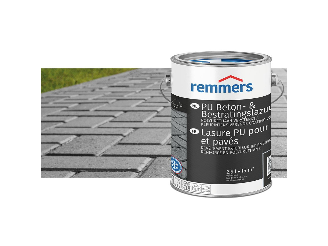 Remmers PU Beton- en Bestratingslazuur – Bescherming voor Oprit, Terras en Buitenbestrating-kleurloos