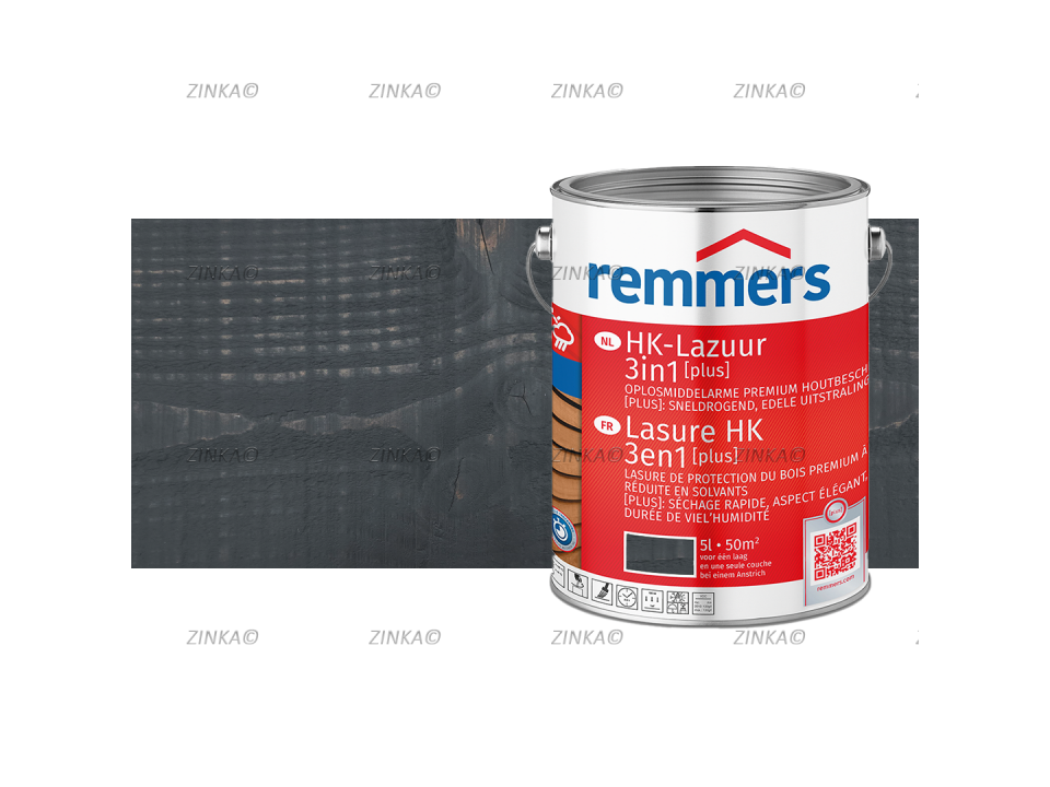 HK Lazuur 3in1 plus antracietgrijs FT20928 5 liter