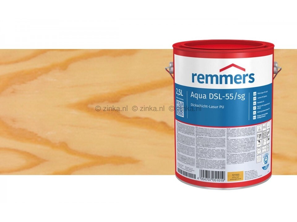 Pot Aqua DSL-55-PU Houtbeits voor buitenhout, biedt duurzame bescherming tegen UV-straling, vocht en weersomstandigheden. Beschermt houten kozijnen en deuren met een transparante afwerking