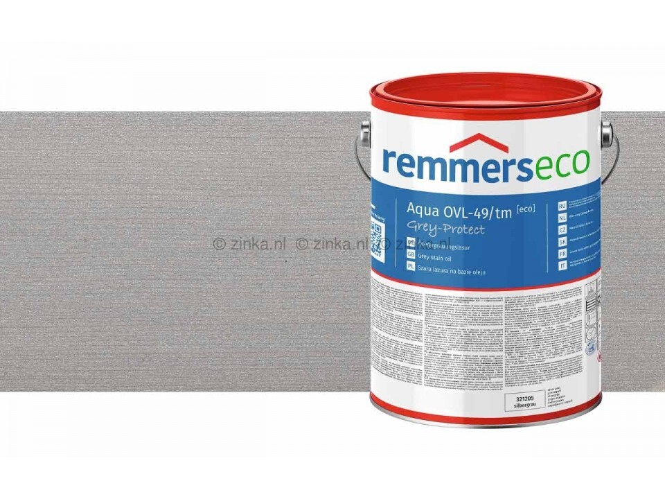 Remmers aqua ovl 49/tm olie vergrijzingsbeits platinagrijs metallic