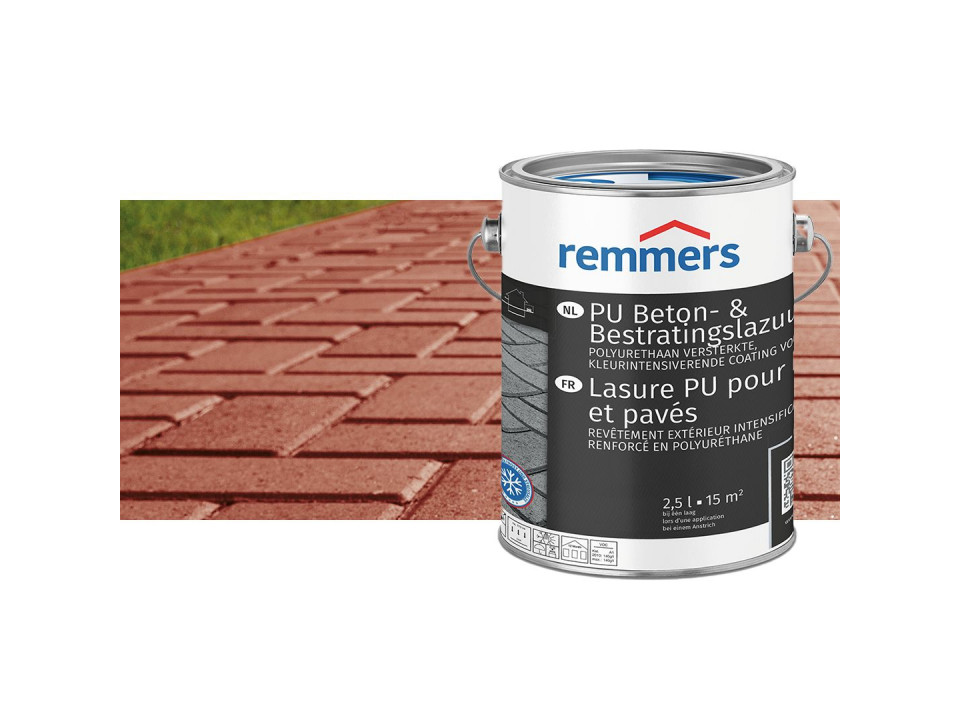 Remmers PU Beton- en Bestratingslazuur – Bescherming voor Oprit, Terras en Buitenbestrating-rood